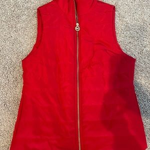 Michael Kors Red Quilted Vest